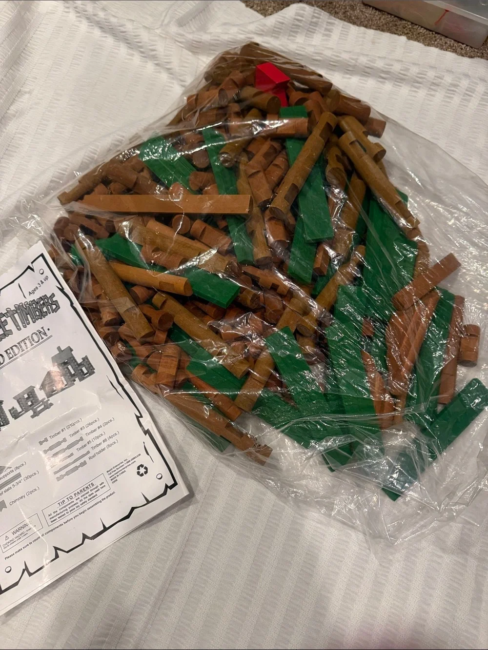 Vintage 300 piece tumble tree timbers w instructions